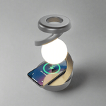 3D LED RGB Floating Moon Lamp with Wireless Charger - Floating & Spinning Table Lamp