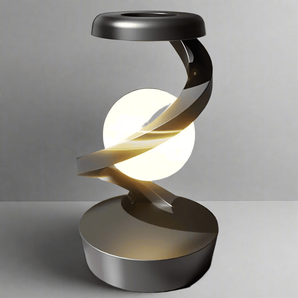 3D LED RGB Floating Moon Lamp with Wireless Charger - Floating & Spinning Table Lamp