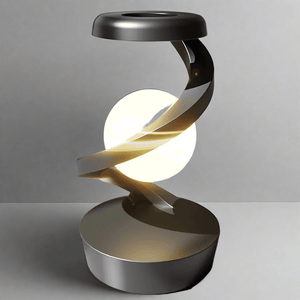 3D LED RGB Floating Moon Lamp with Wireless Charger - Floating & Spinning Table Lamp