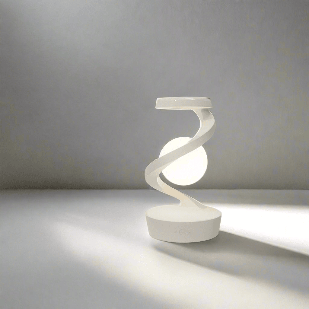 3D LED RGB Floating Moon Lamp with Wireless Charger - Floating & Spinning Table Lamp