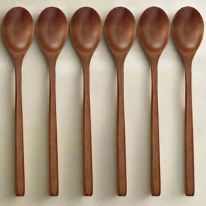 6 Pieces Premium Wooden Spoons Set