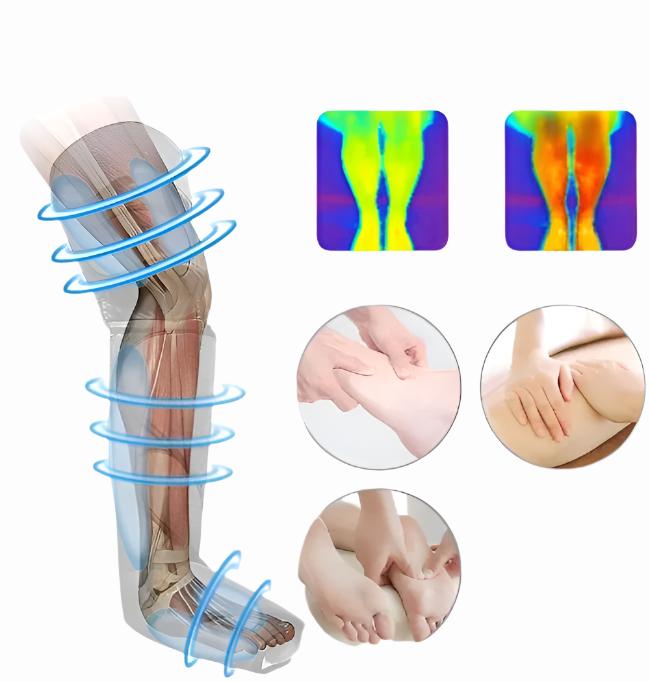 Cordless Foot & Leg Massager – 360° Air Pressure & Heating for Muscle Relief & Blood Circulation