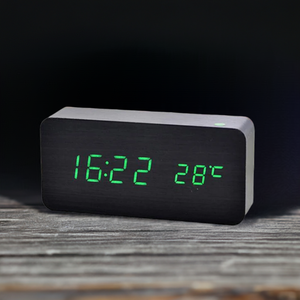 Modern Wooden LED Alarm Clock