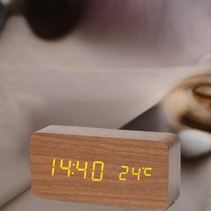 Modern Wooden LED Alarm Clock