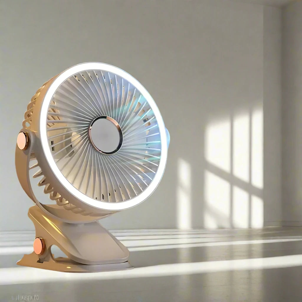 USB Rechargeable Clip on Fan with 360-Degree Rotation